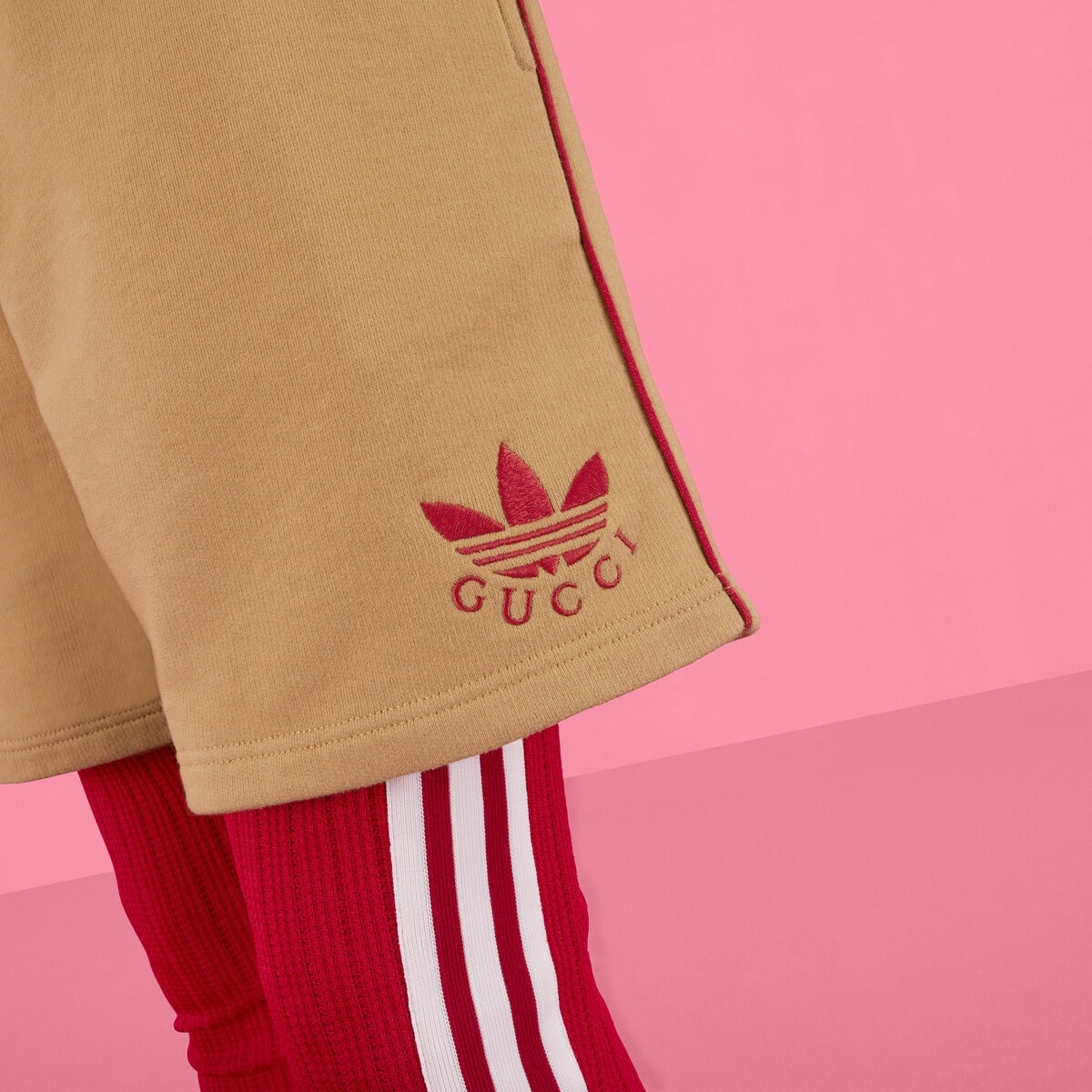 adidas x Gucci cotton jersey shorts - 4