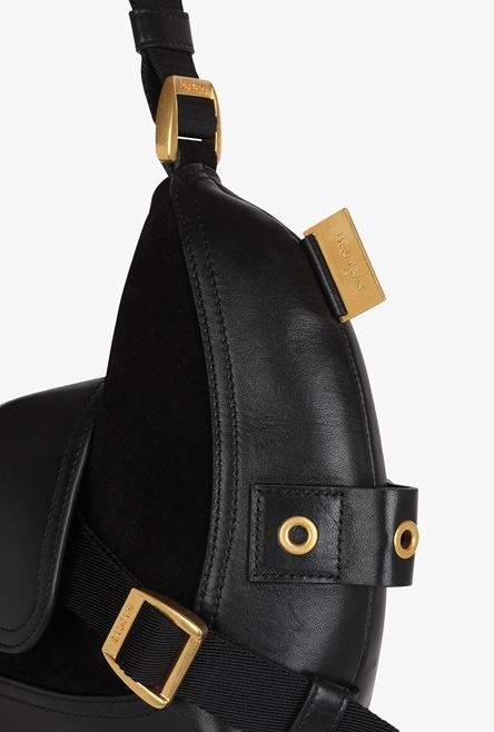 Black leather and suede Major bag - 7