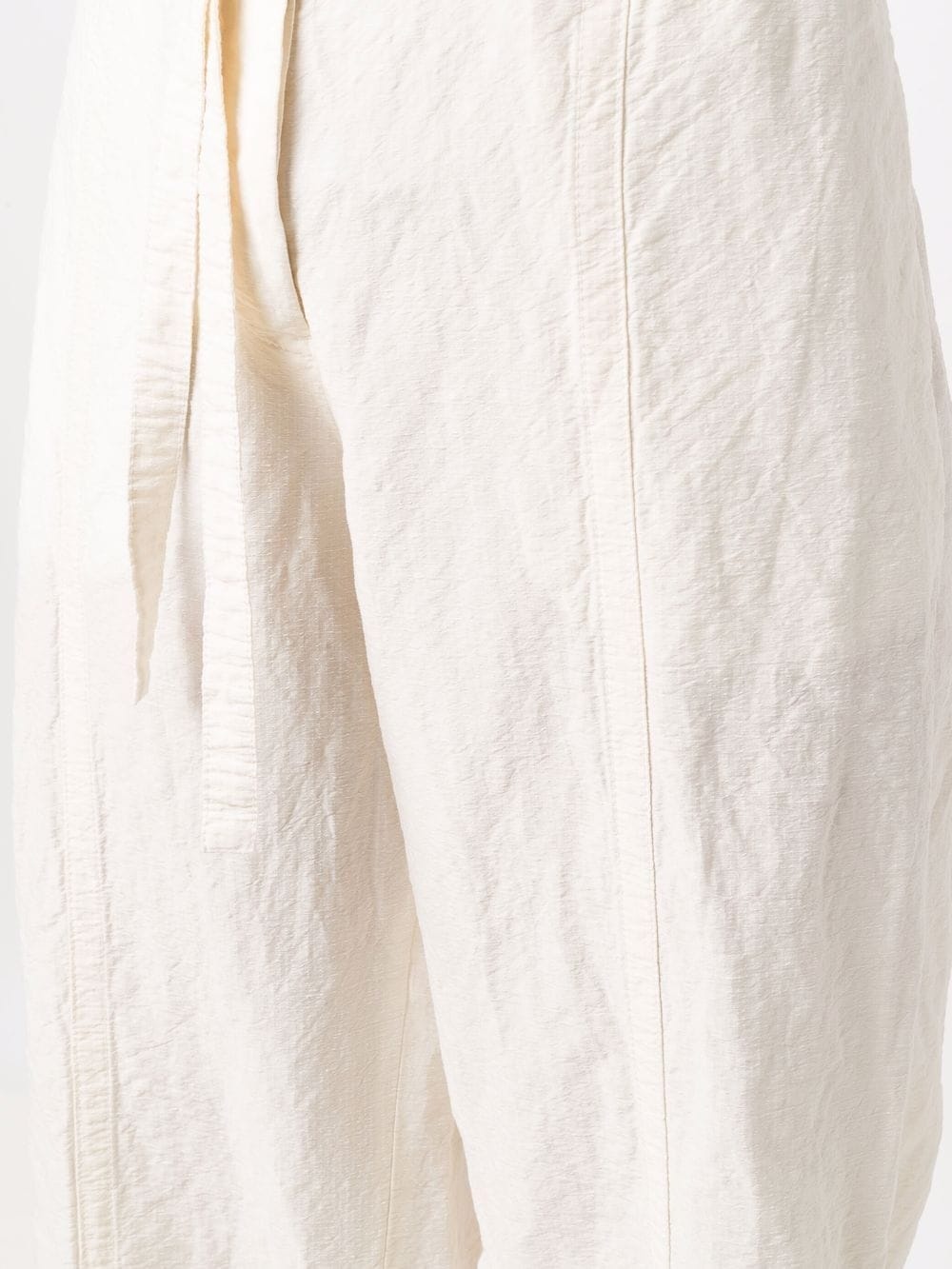 tied-waist straight trousers - 5