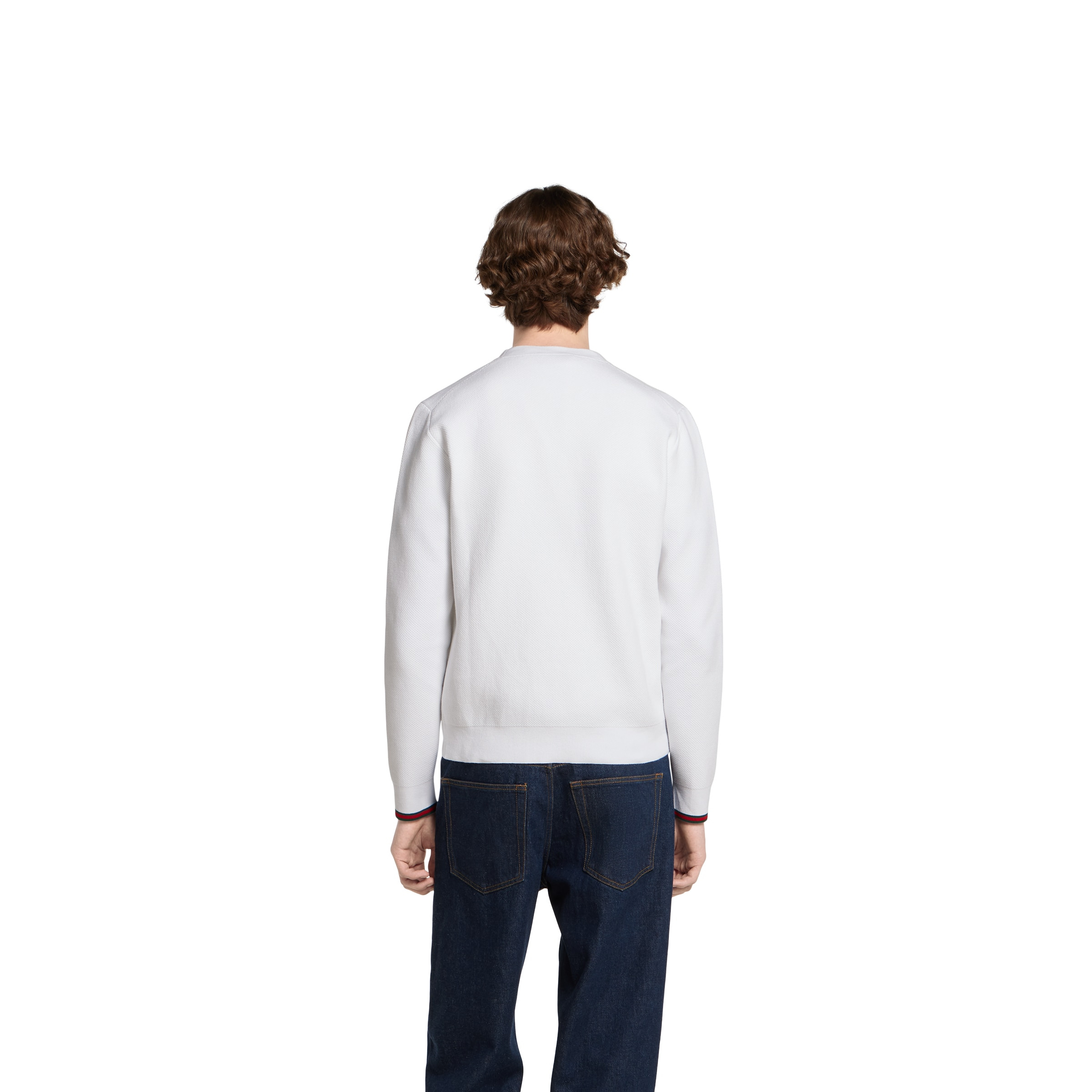 Cotton piquet knit cardigan - 4