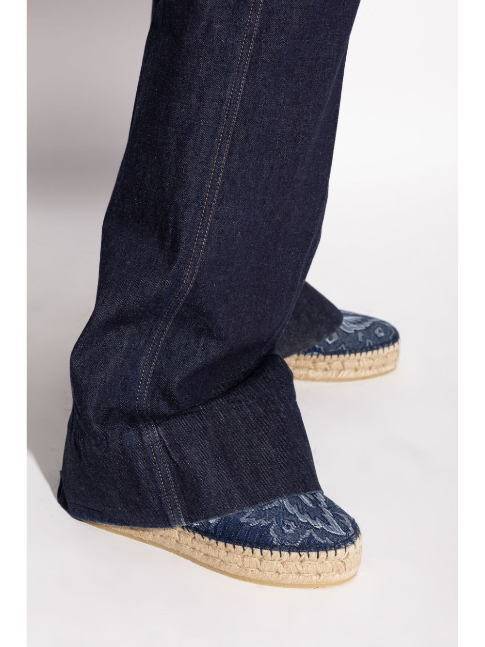 denim platform espadrilles - 2