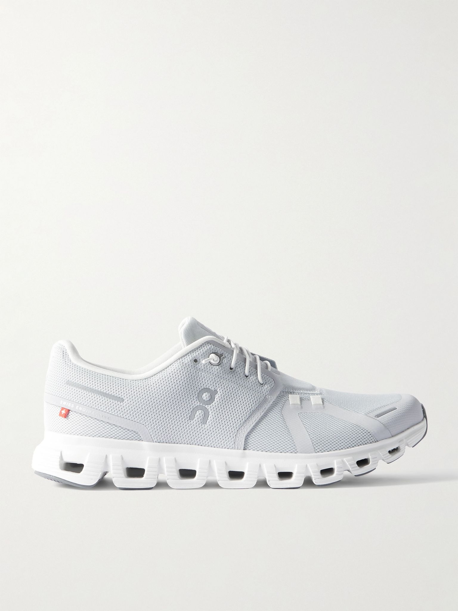 Cloud 6 Rubber-Trimmed Mesh Slip-On Sneakers Gray - 1