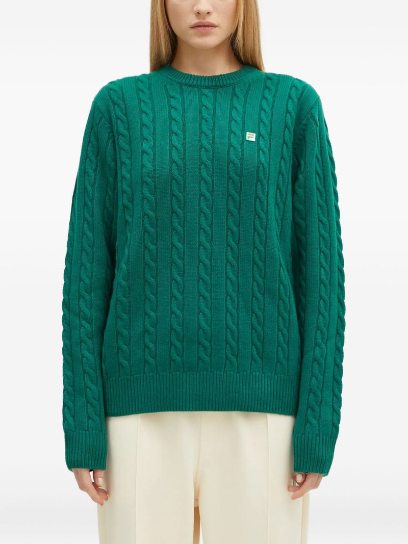 cable-knit logo sweater 1