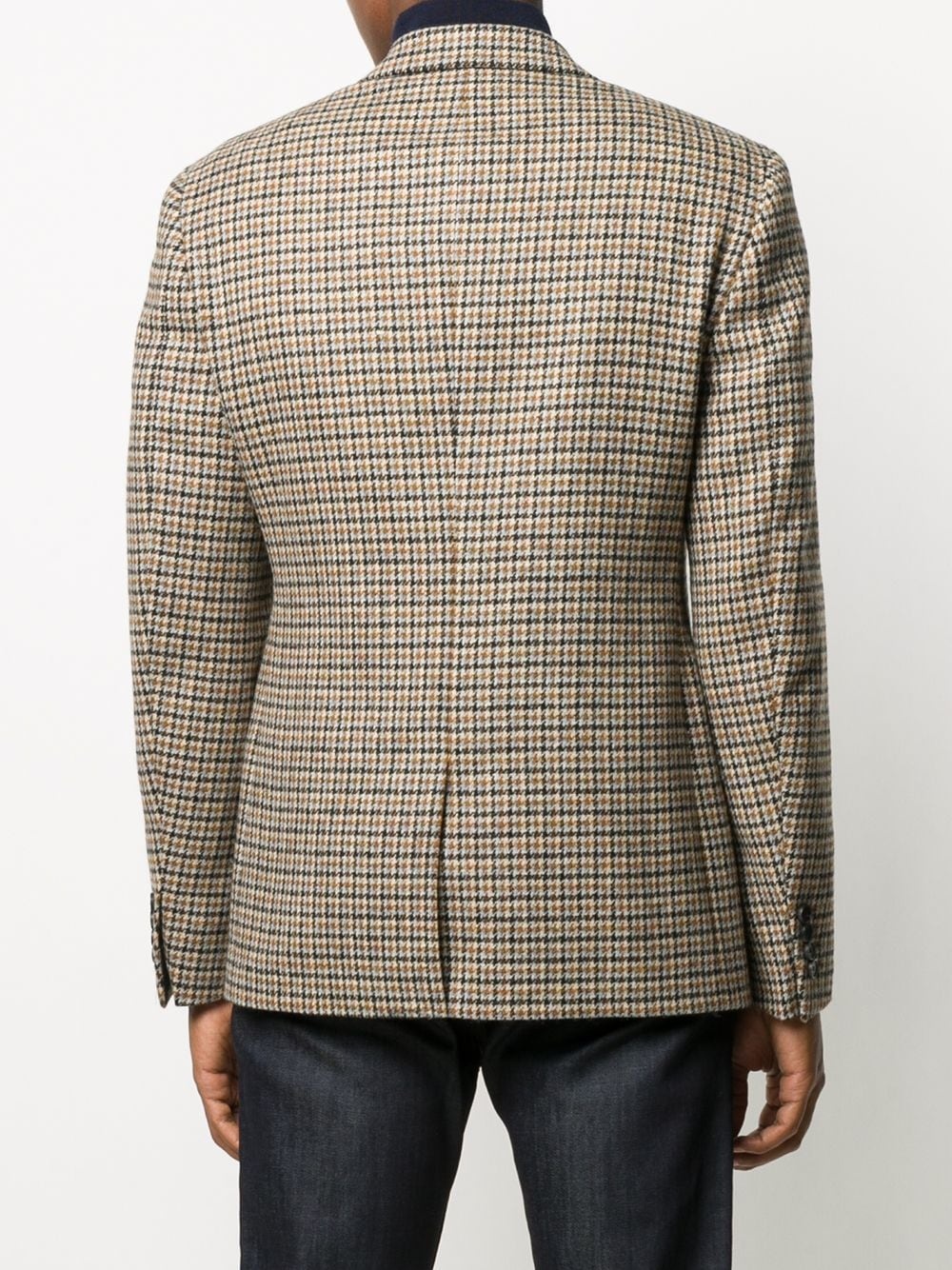 houndstooth check wool blazer - 4