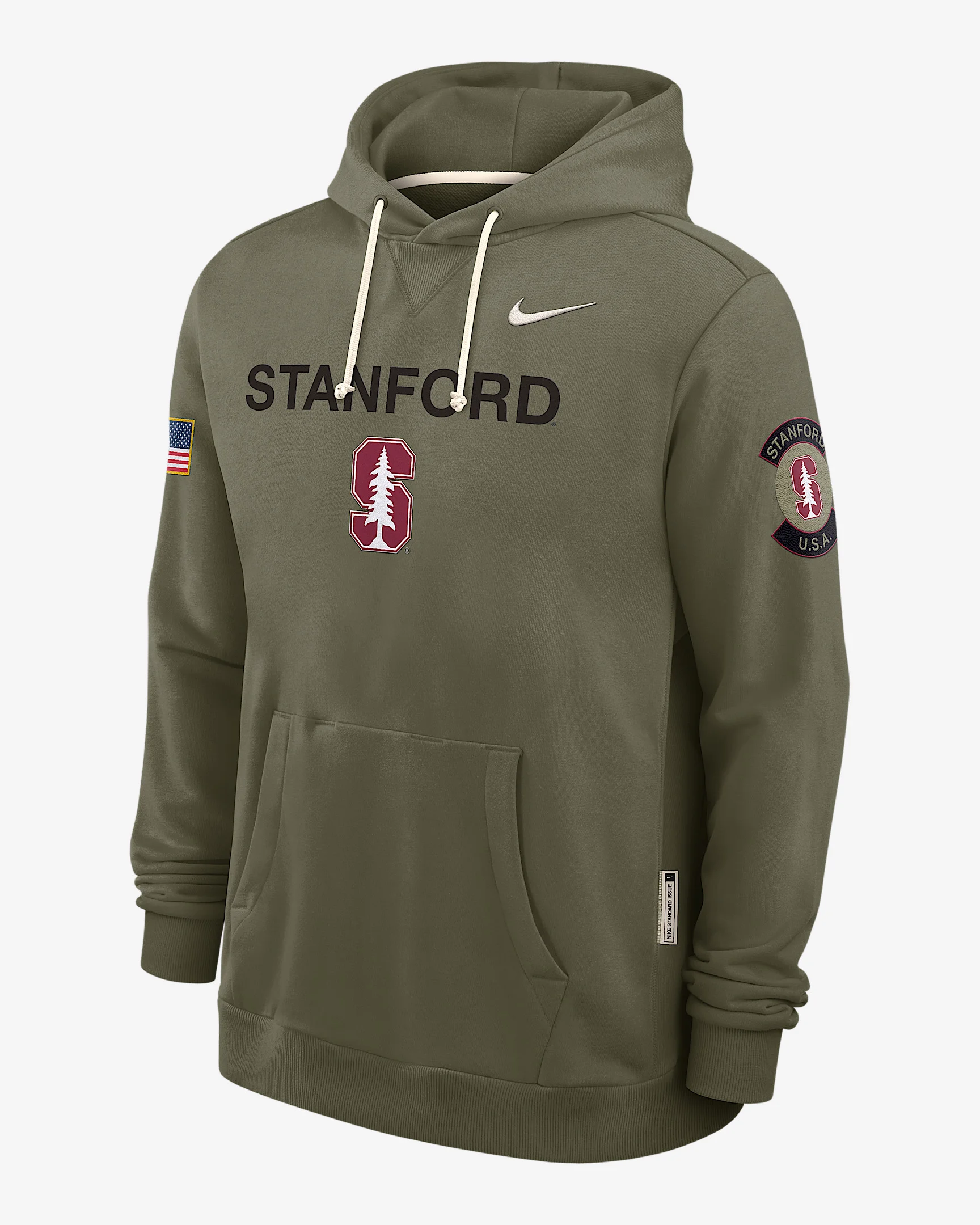 Stanford 2025 Military Appreciation Men's Nike Dri-FIT College Pullover Hoodie - 1