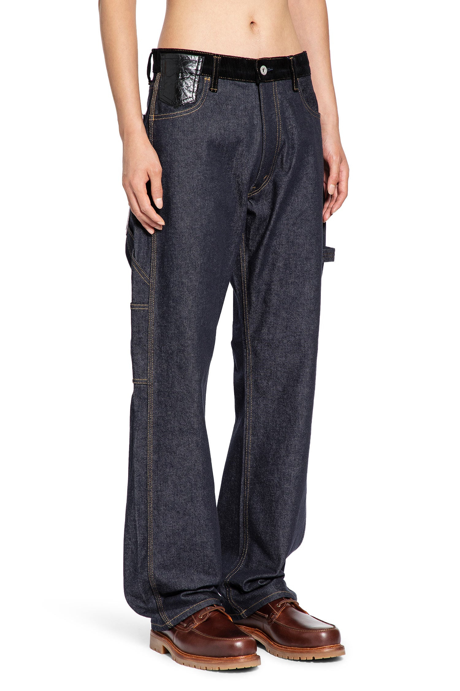 Paneled Straight Jeans - 2