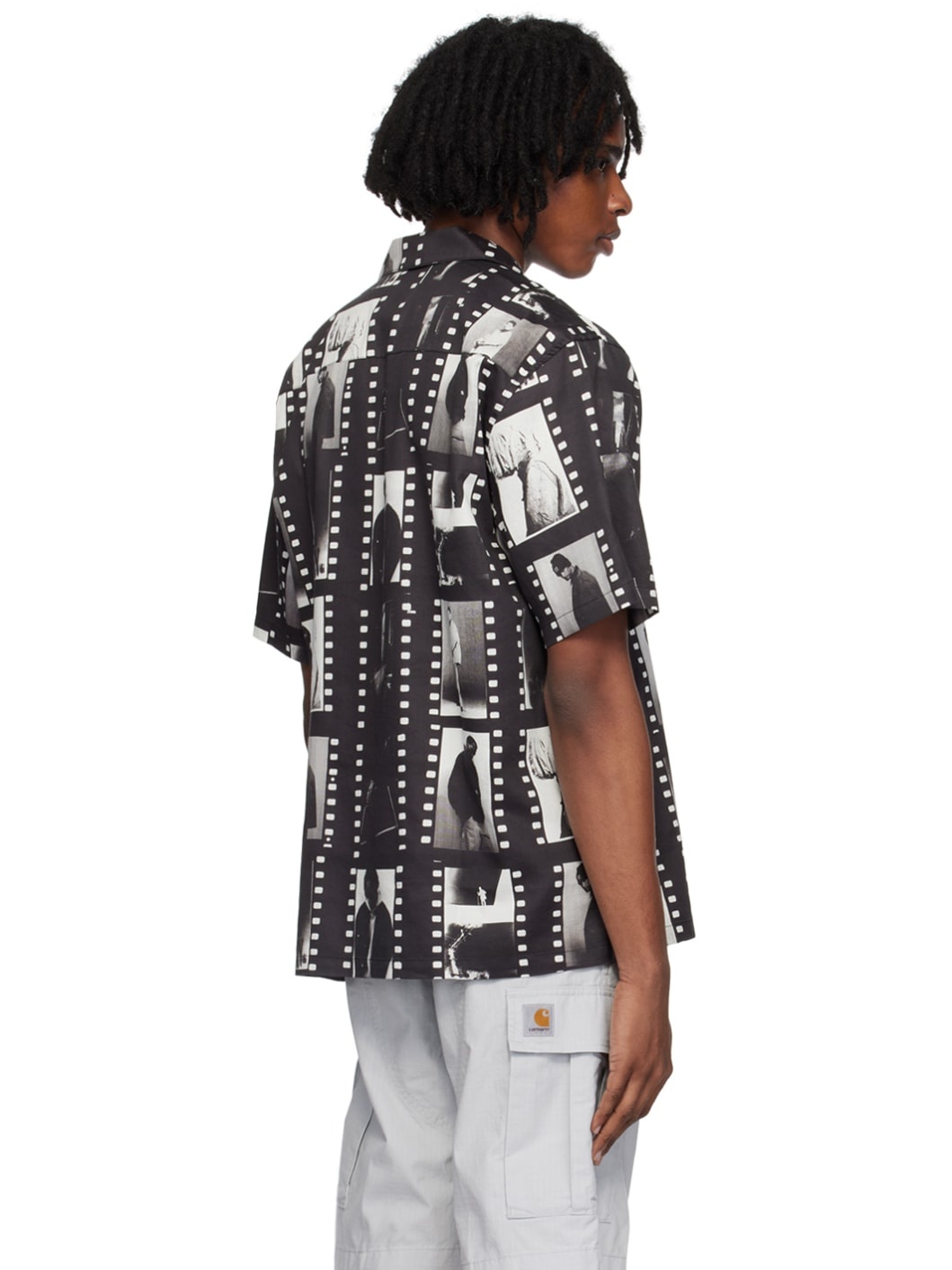 Black Photo Strip Shirt - 3