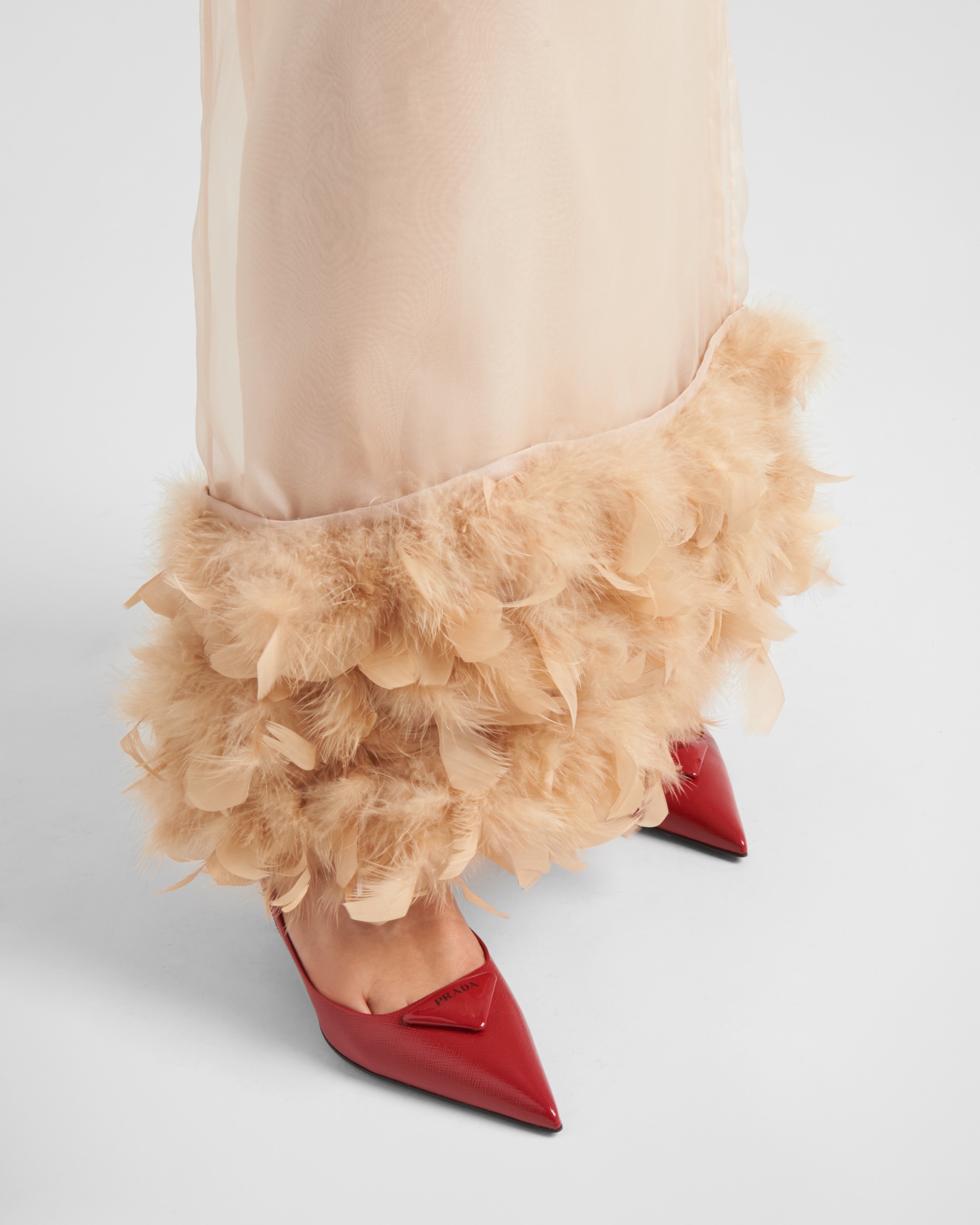 Saffiano patent leather slingback pumps - 3