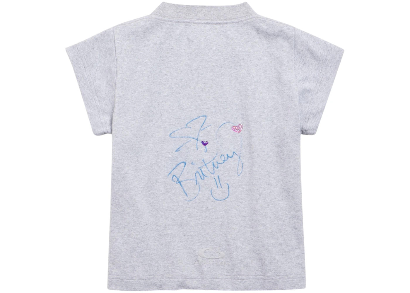 Balenciaga Music Britney Spears Series Shrunk T-shirt Light Grey/Pink - 2