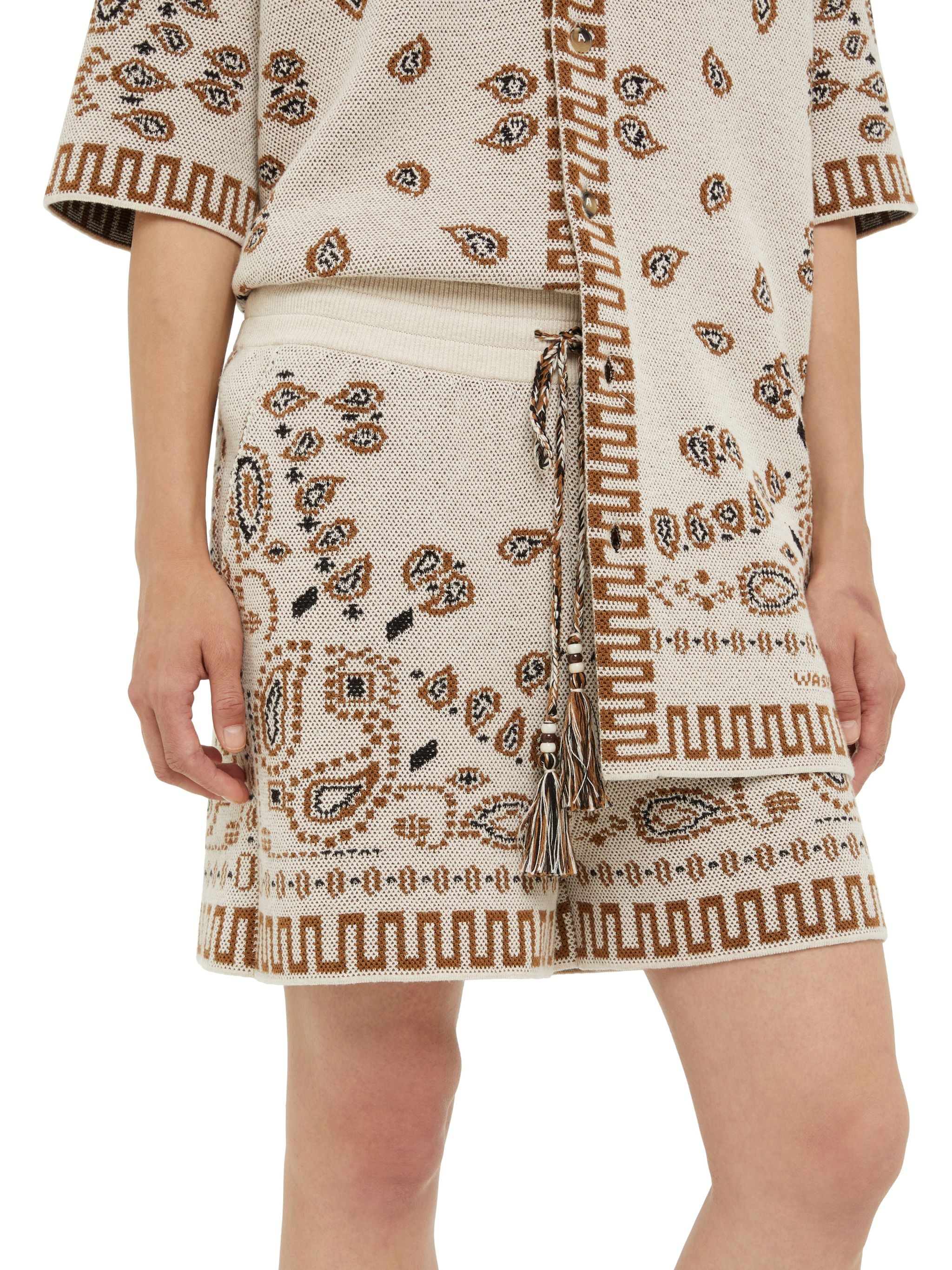 Cotton Piquet Bandana Shorts - 7