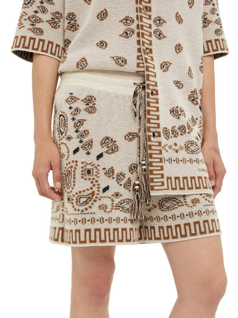 Cotton Piquet Bandana Shorts 7