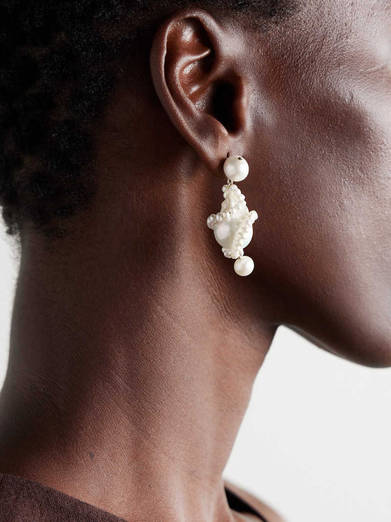 Completedworks Carvings Recycled Gold Vermeil Pearl Earrings outlook