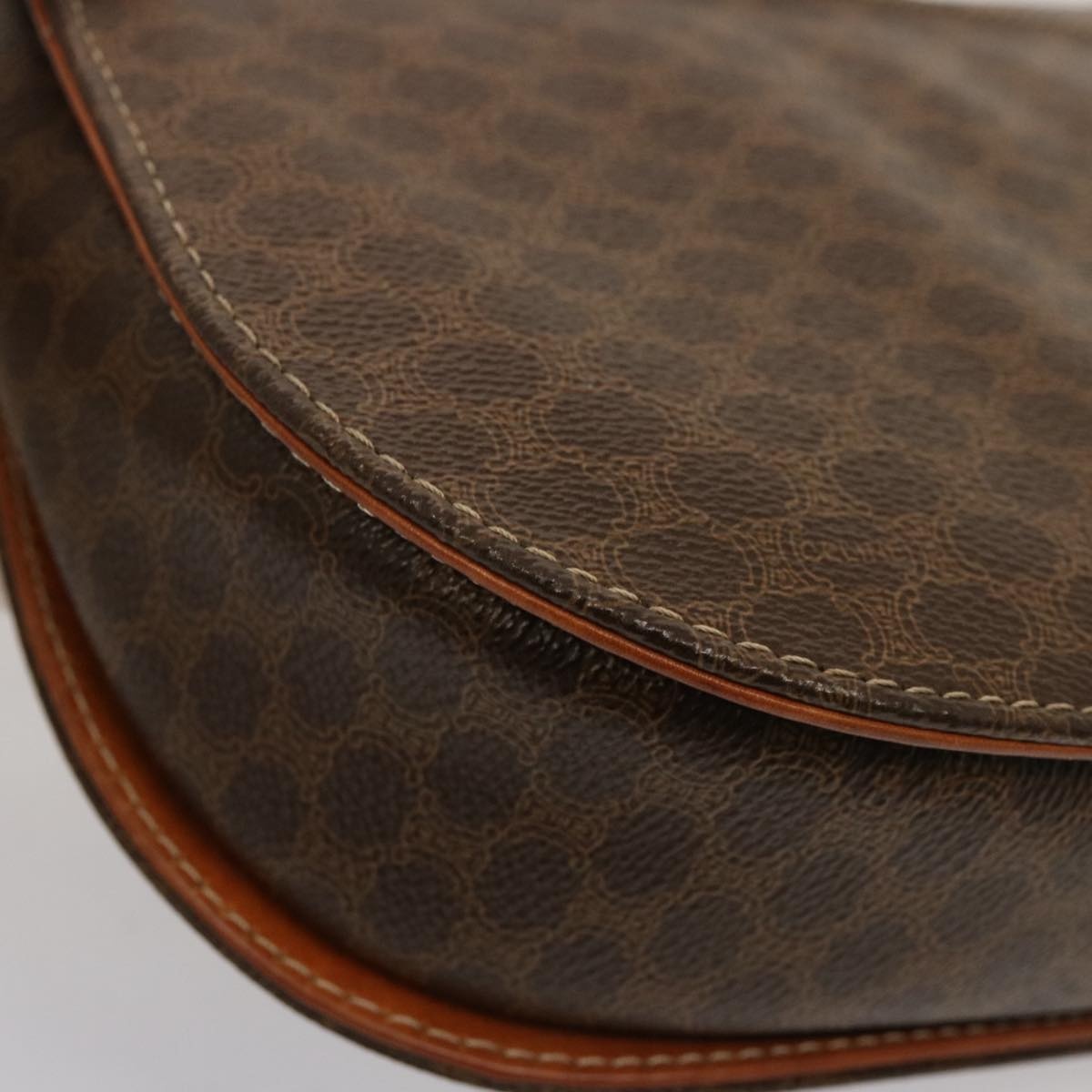 CELINE Macadam Canvas Hand Bag Pvc Brown - 16