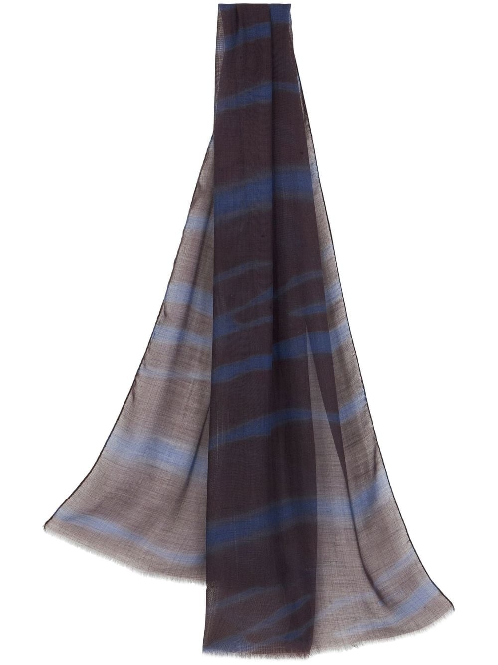 abstract-print sheer scarf - 1