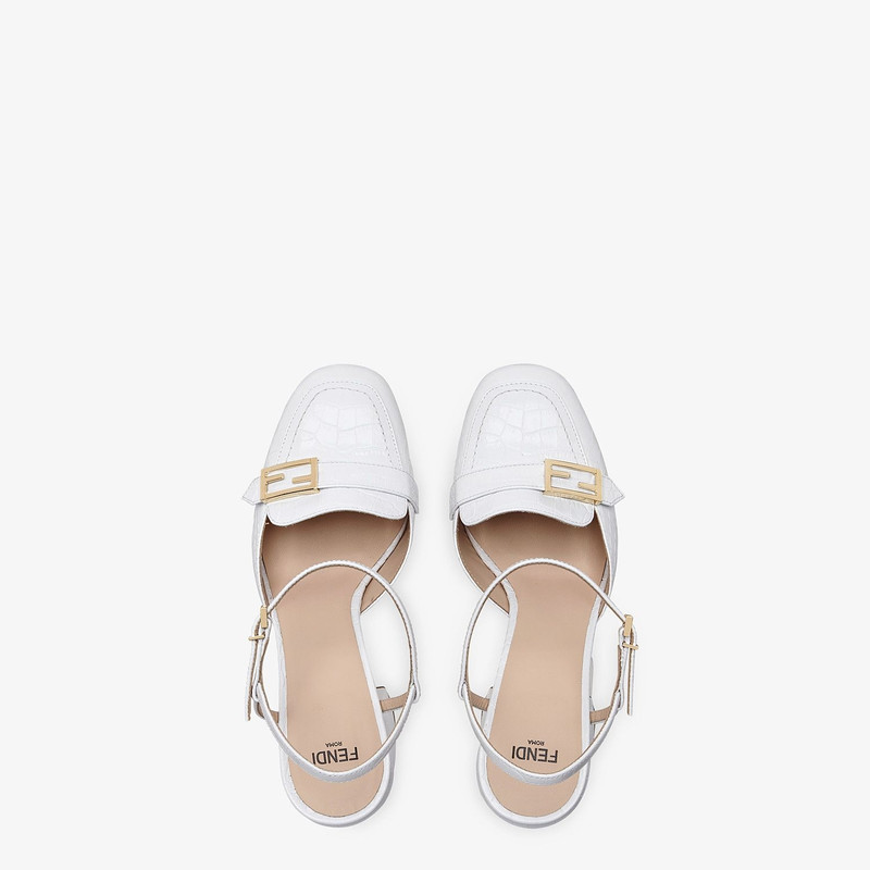 White leather Promenade loafers 4