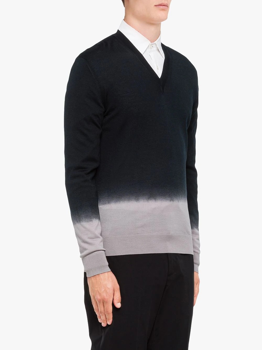 gradient-effect wool jumper  - 3