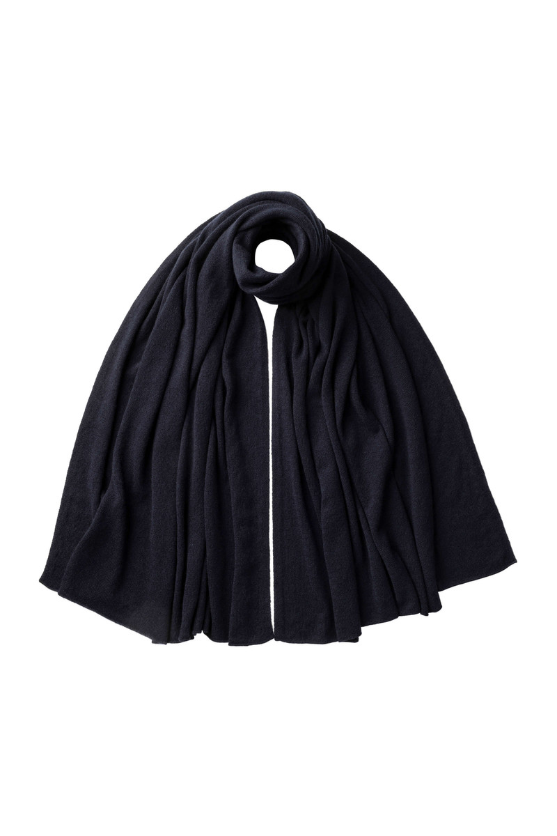 Gauzy Cashmere Navy Travel Stole 1
