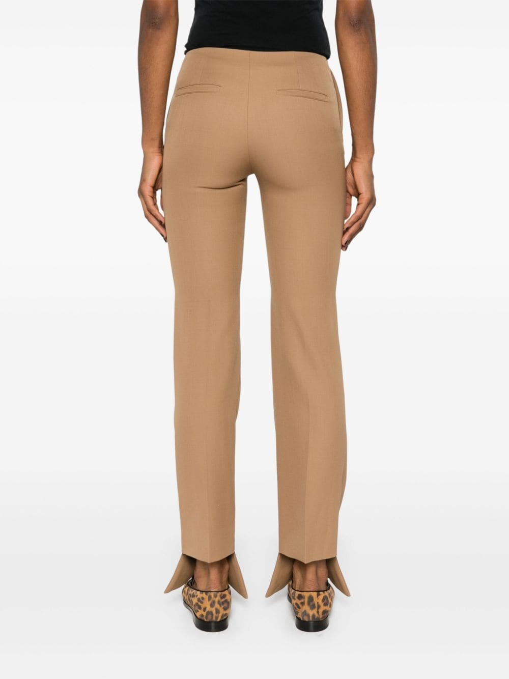 pintuck bootcut trousers - 4