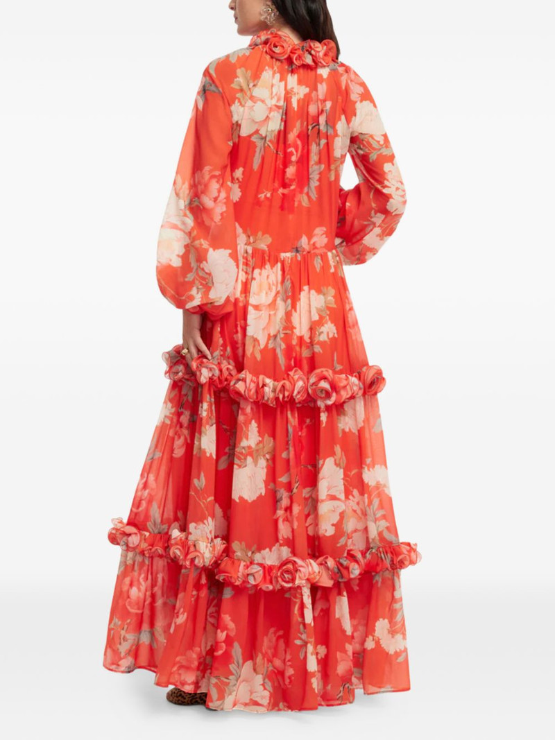 Angela ruffled floral maxi dress 4