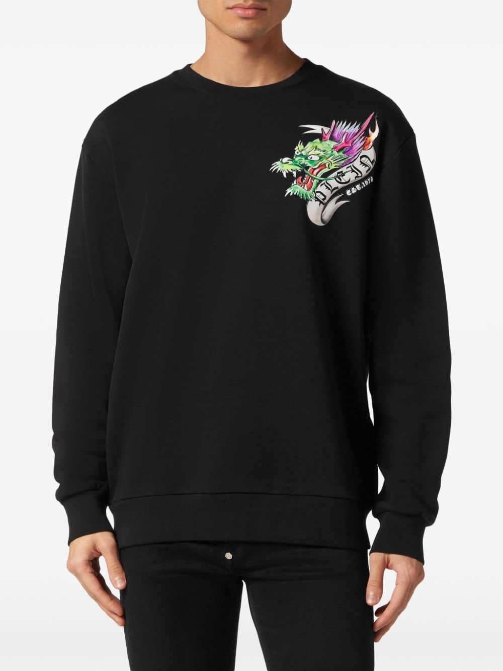 Dragon Tattoo graphic-print sweatshirt - 2
