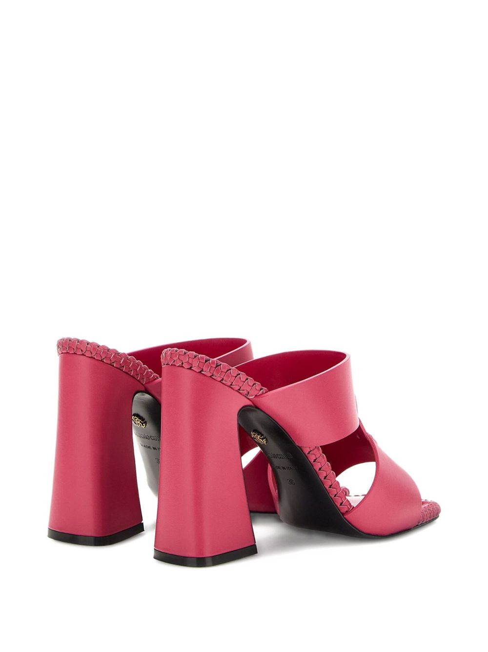 Mirror Snake-embossed mules - 3