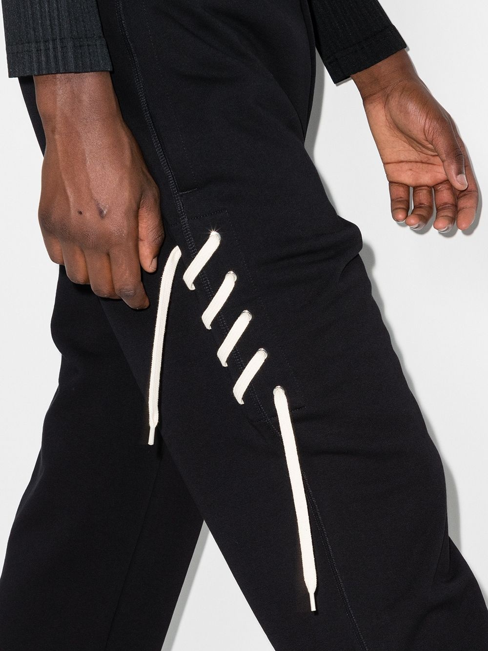 lace-up detail track pants - 4