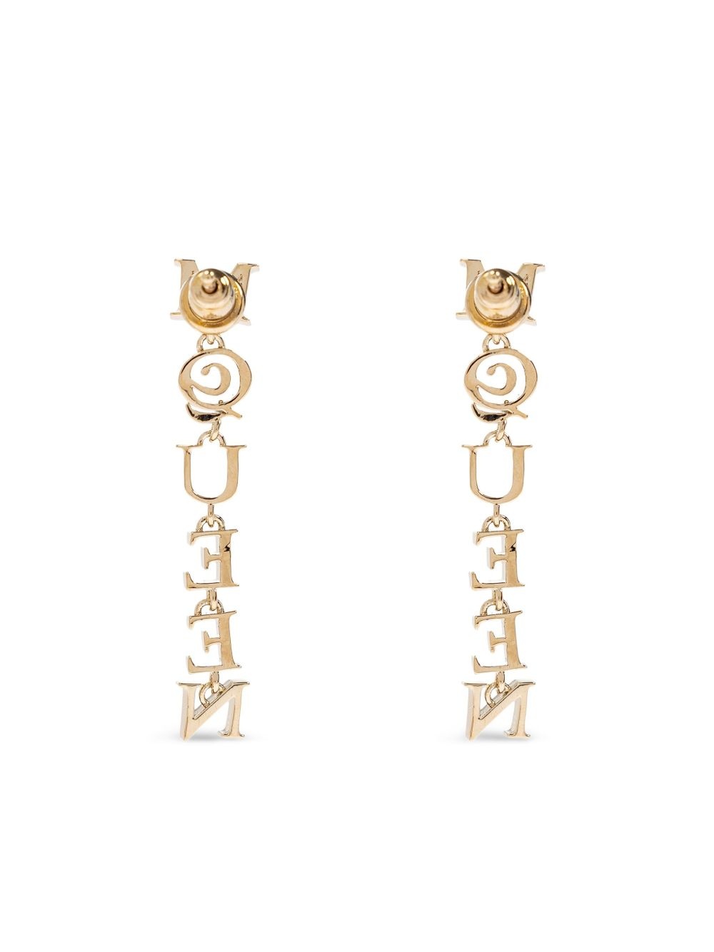 logo-charm earrings - 4