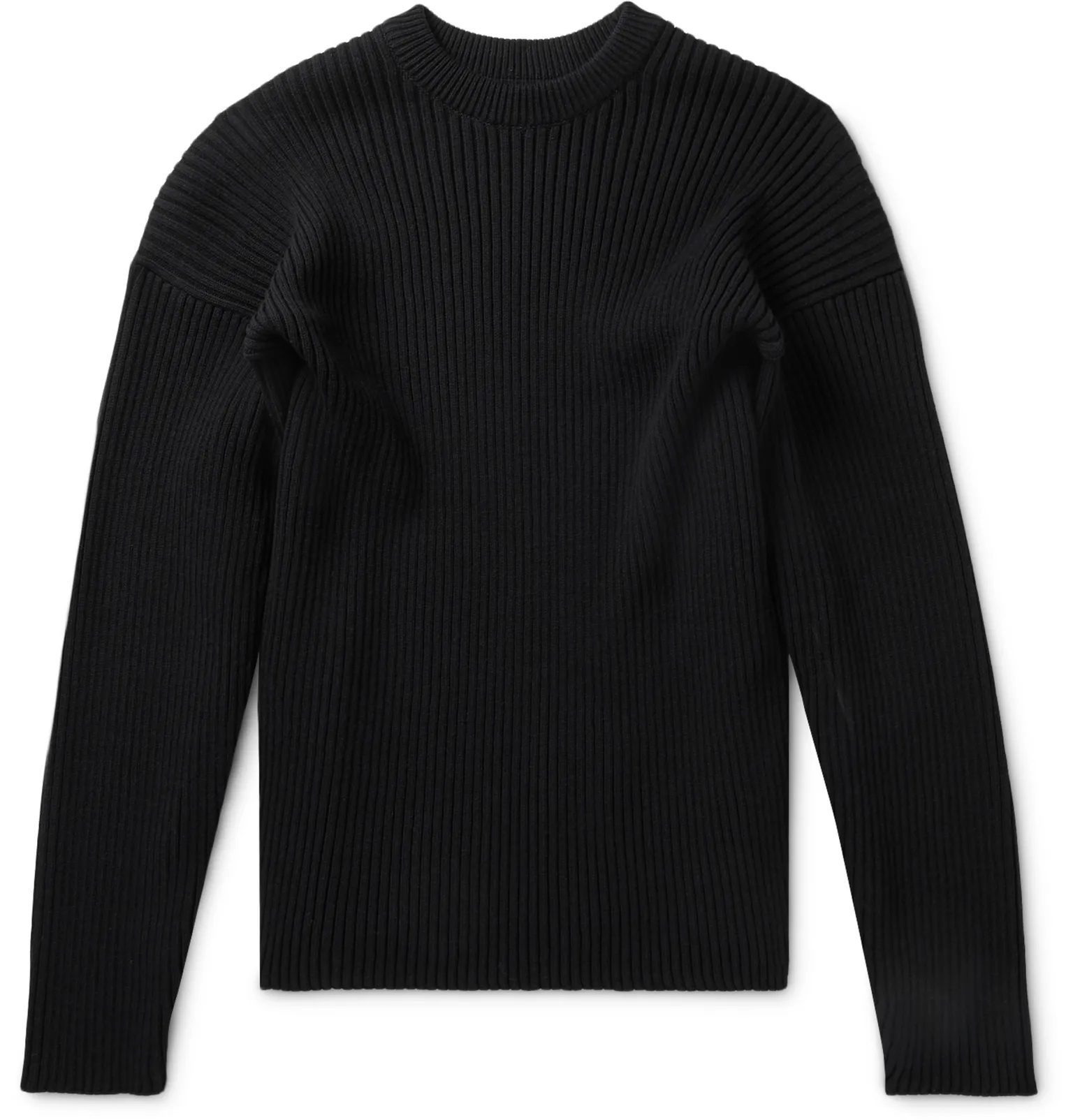 Ribbed Wool-Blend Sweater - 1