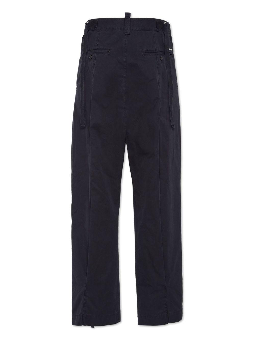cotton straight-leg trousers - 2