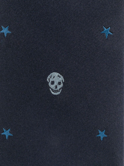 Alexander McQueen skull and star embroidered tie outlook