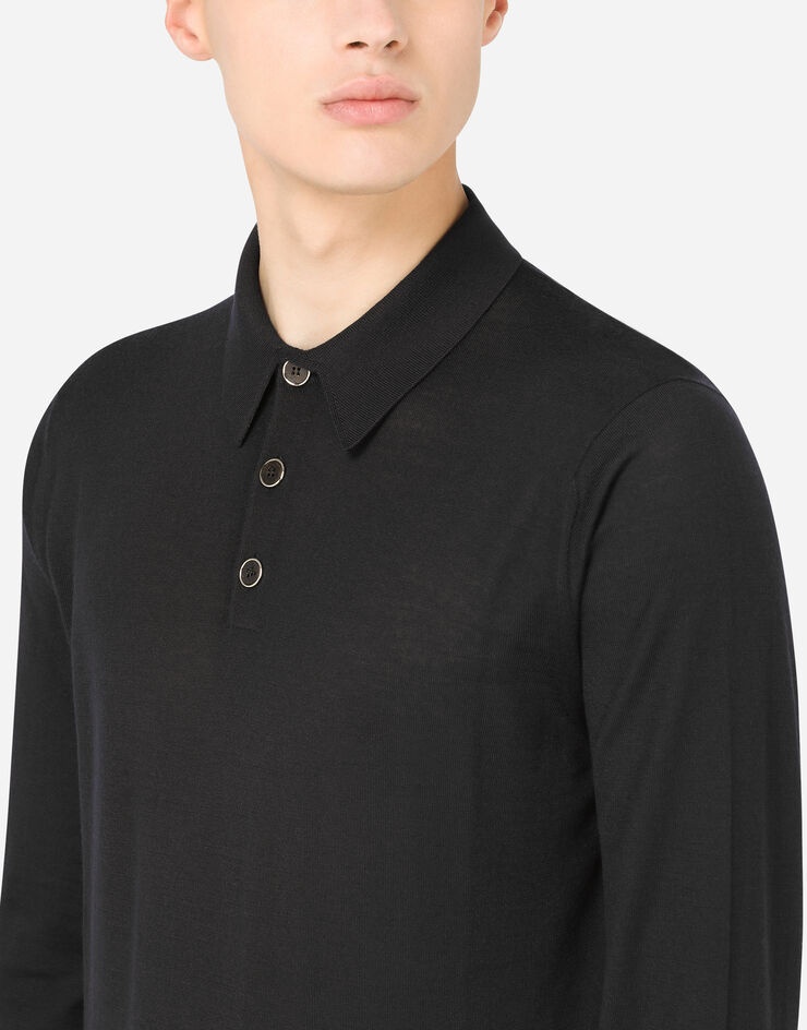 Cashmere polo-style sweater - 5