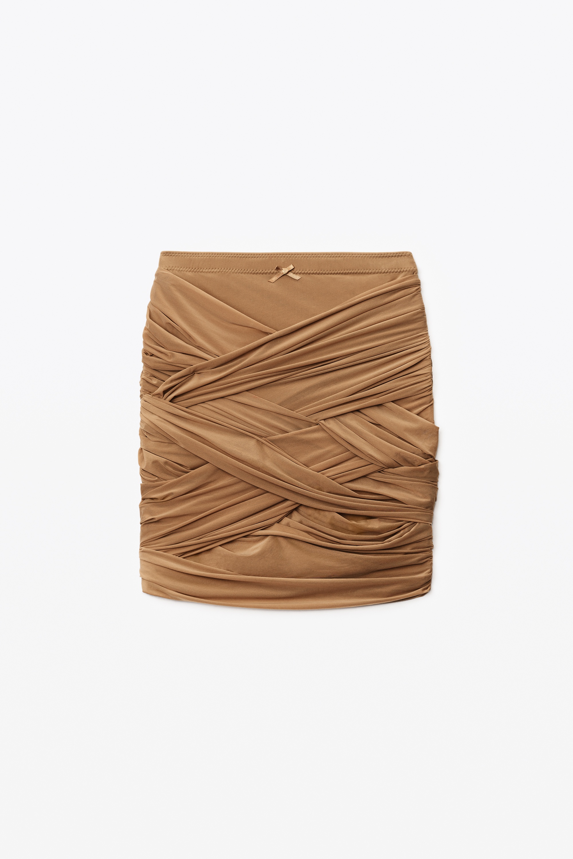 RUCHED MINI SKIRT IN HOSIERY JERSEY - 1