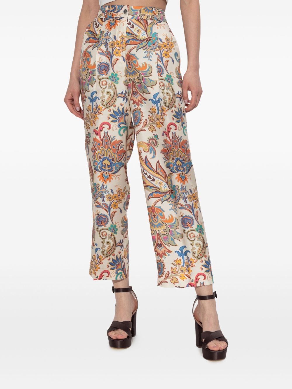 paisley-print trousers - 3
