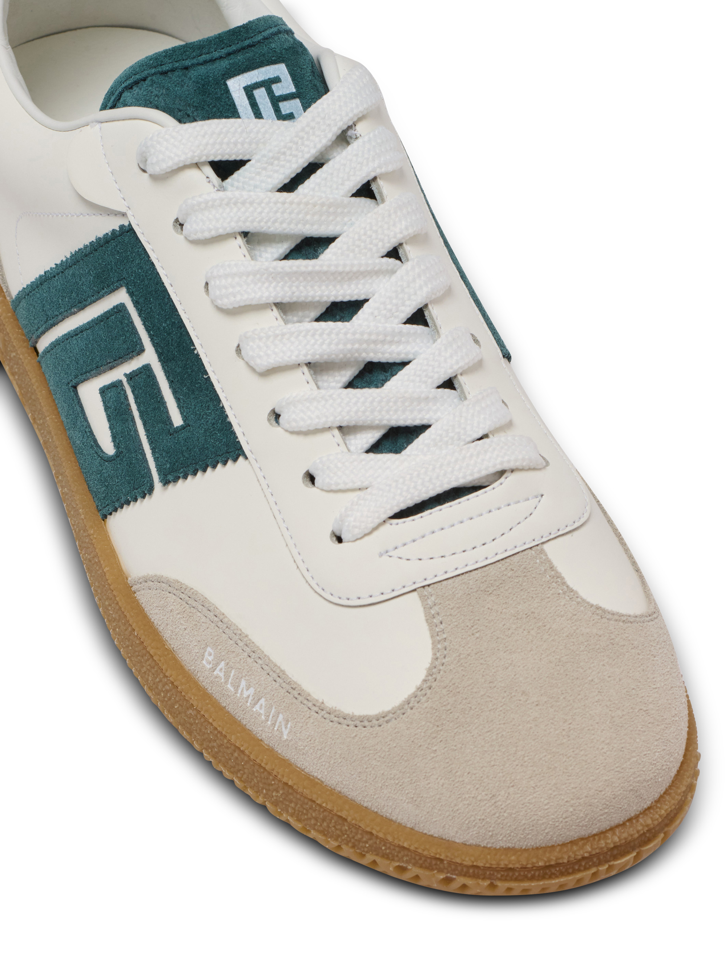 Balmain Swan suede and smooth leather trainers - 6
