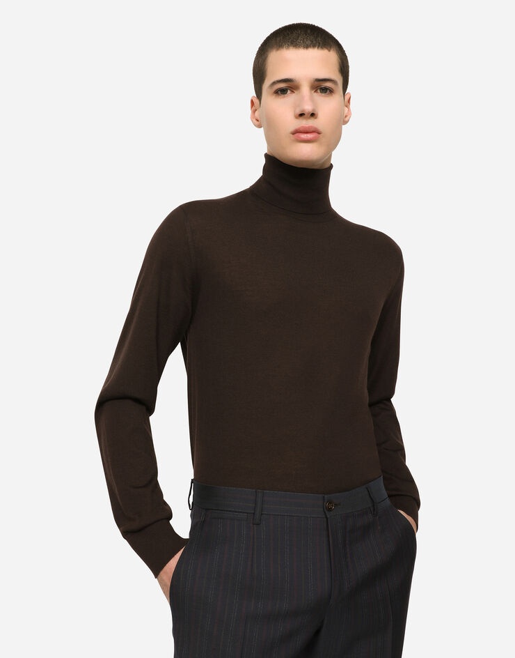 Cashmere turtle-neck sweater - 4