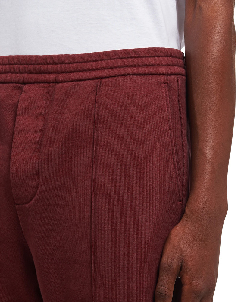 Garment-dyed distressed cotton fleece Bermuda shorts 5