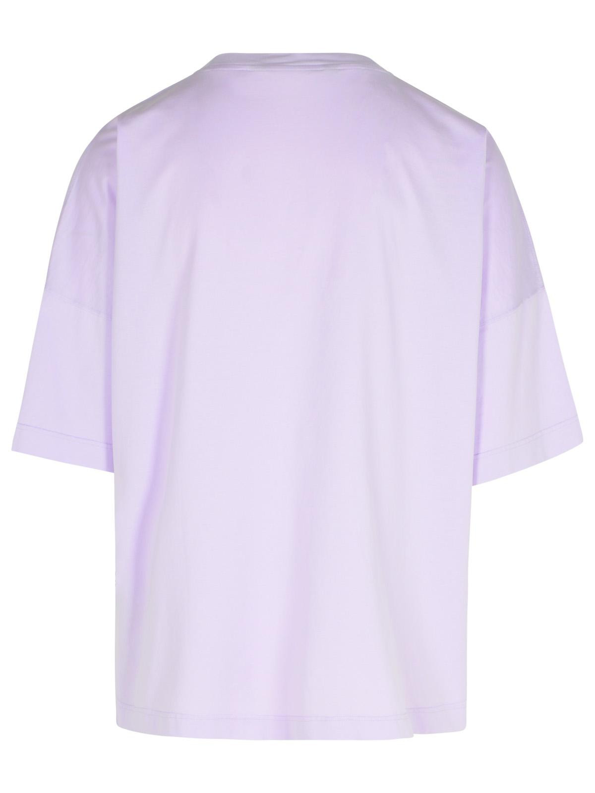 Palm Angels 'Neon' Lilac Cotton T-Shirt Man - 3