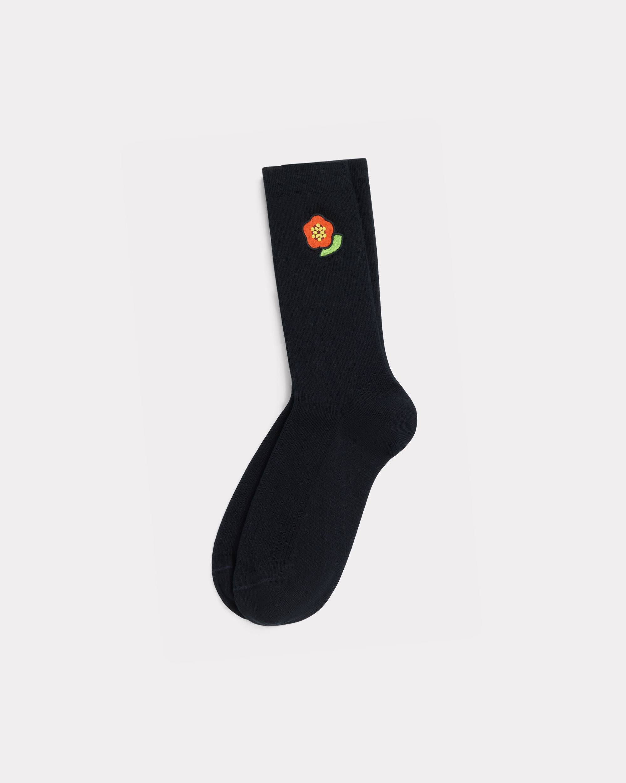 'KENZO Crest' embroidered socks in cotton - 1
