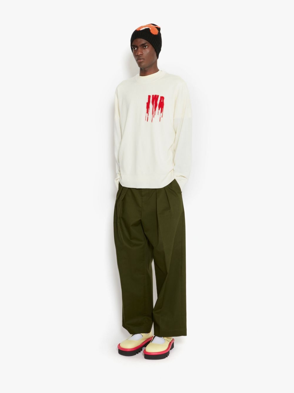 intarsia-knit logo jumper - 3