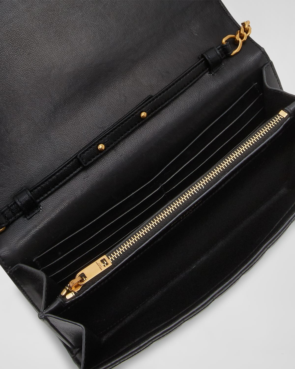 Cassandre YSL Wallet on Chain in Quilted Smooth Leather - 4