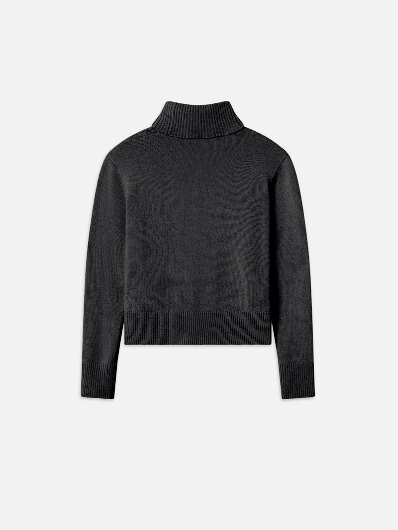 Clean Turtleneck Sweater in Charcoal Heather 3
