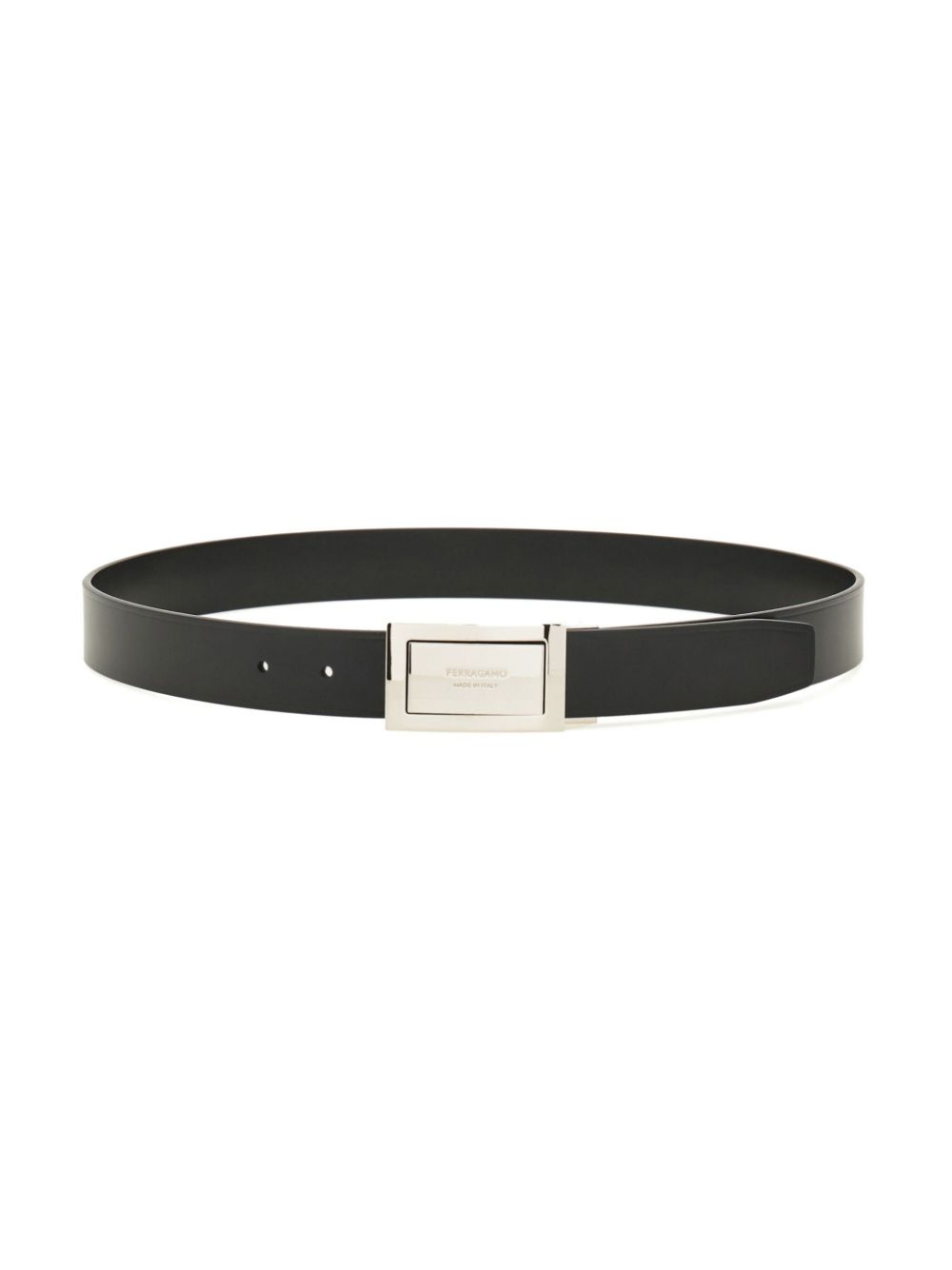 reversible-buckle leather belt - 3