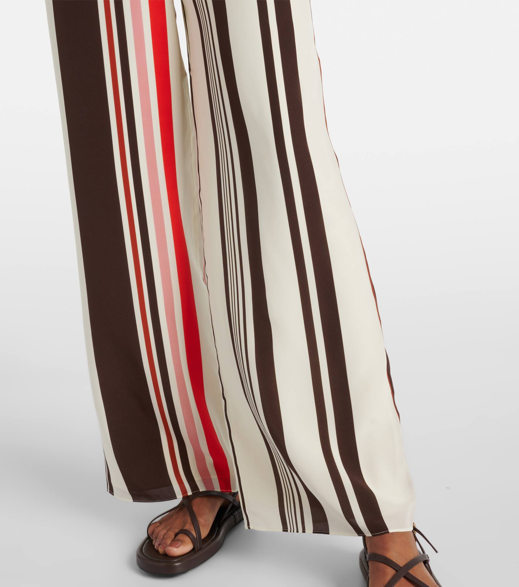 Thistle silk satin wide-leg pants - 5