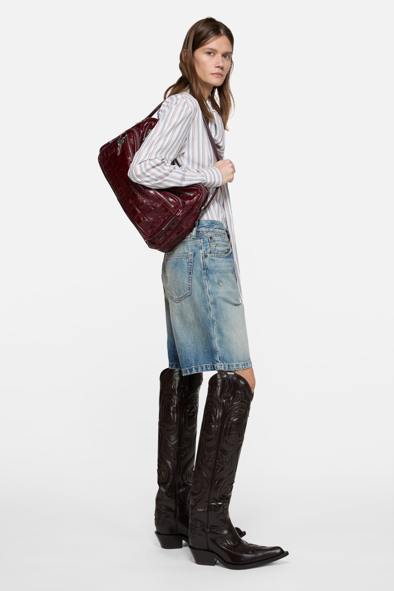 Denim shorts - loose fit - Mid Blue 3
