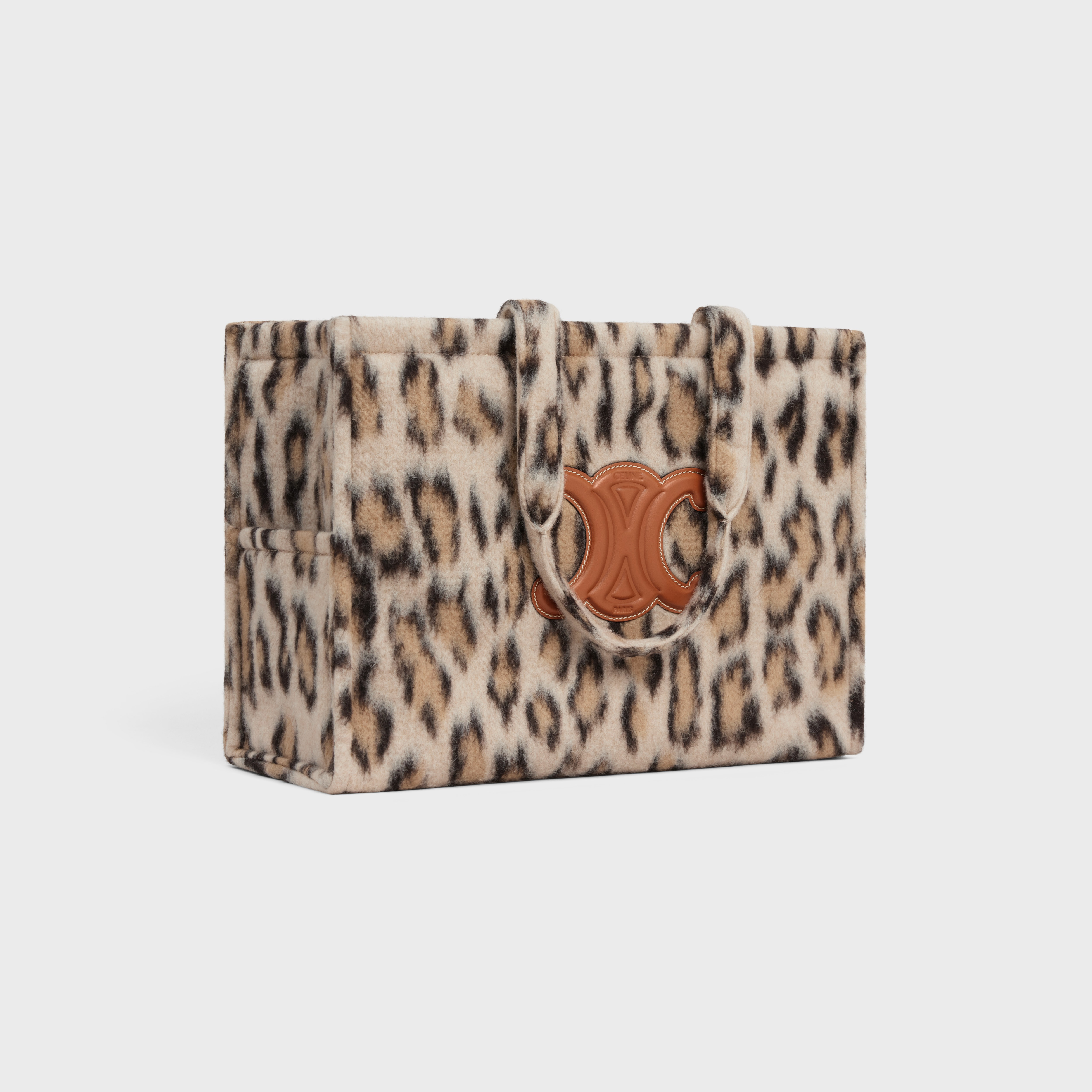 Large Cabas Thais in LEOPARD TEXTILE AND CALFSKIN - 2