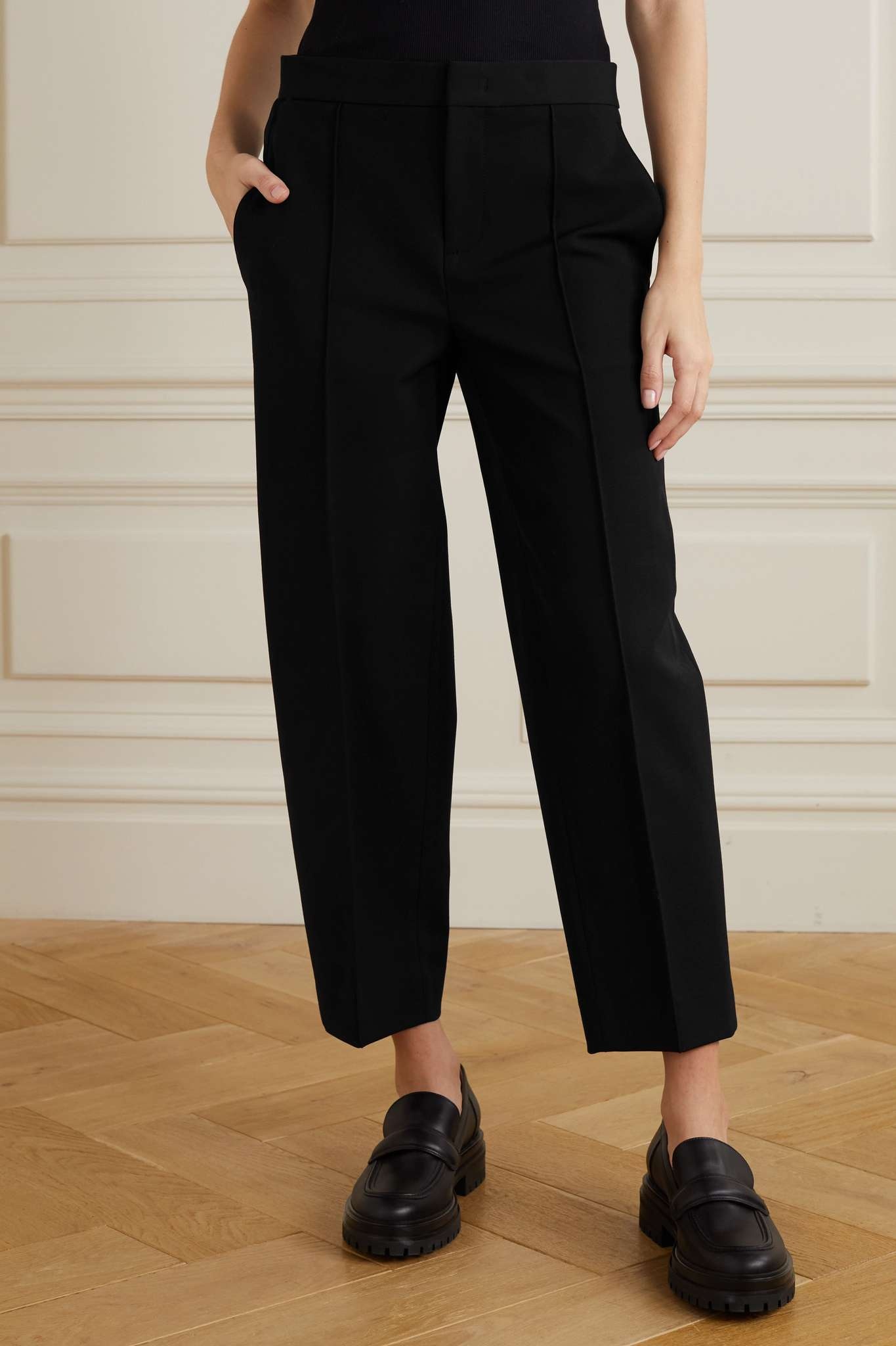 Stretch-cady tapered pants - 3