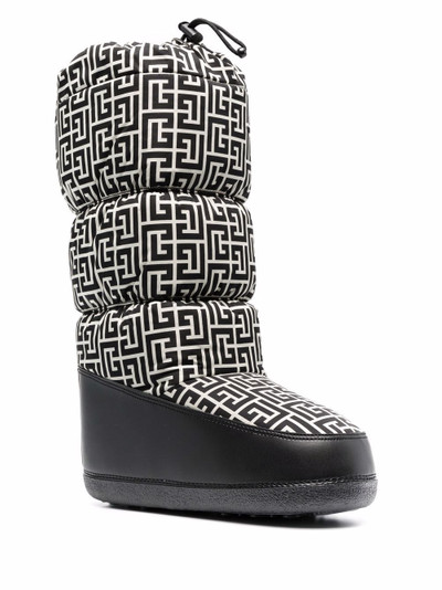 Balmain x Rossignol monogram jacquard ski boots outlook