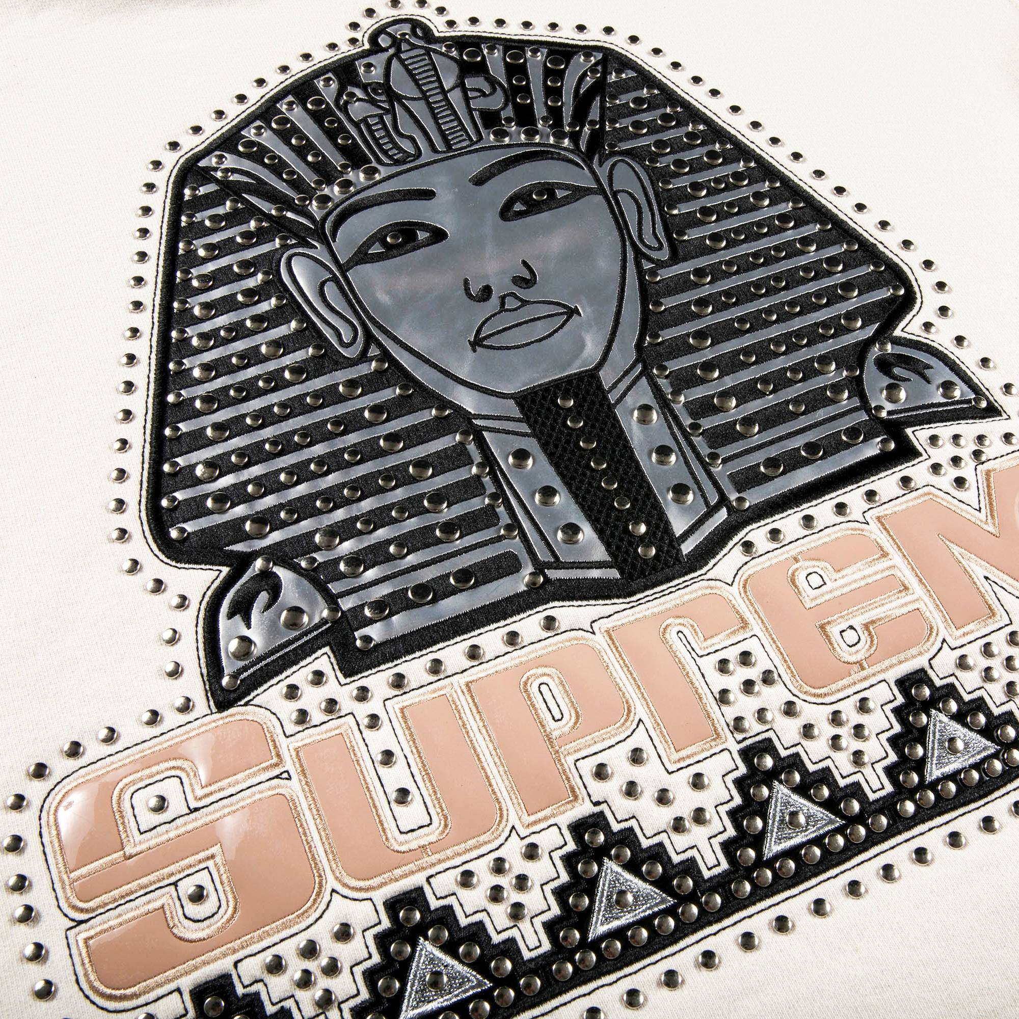 Supreme Pharaoh Studded Hooded Sweatshirt 'Natural' - 3