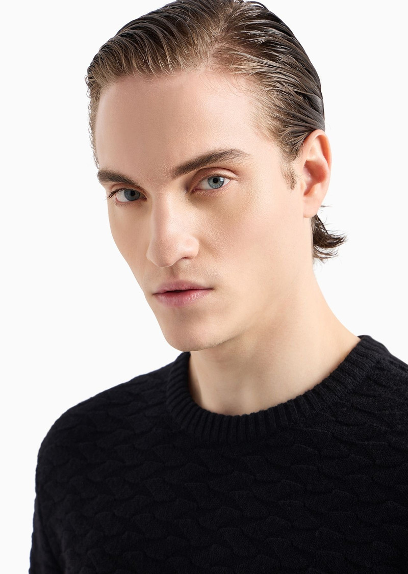 Jacquard virgin-wool blend crew-neck jumper 5