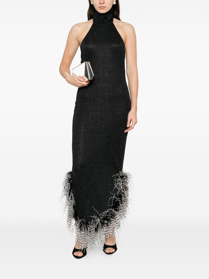 Oséree feather-trim midi dress outlook